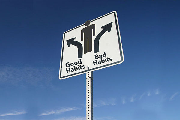 good habits road sign