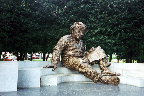 Einstein statue outside the NAS