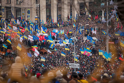 Protesters in Kiev
