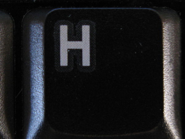 H on keyboard