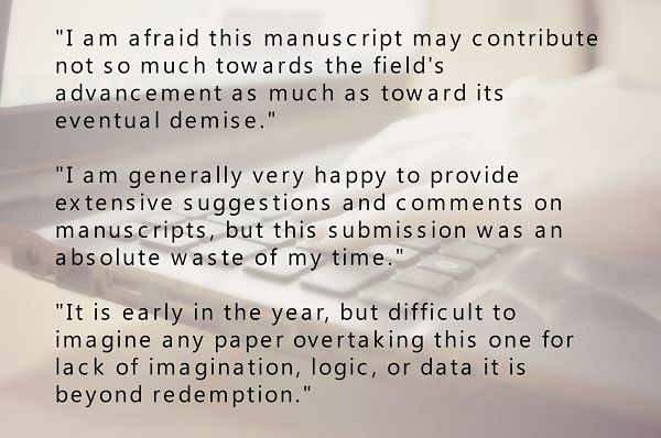 Harsh peer review quotes