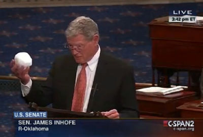 Senator Inhofe and his snowball
