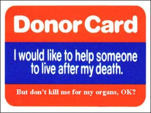 UK organ donor card