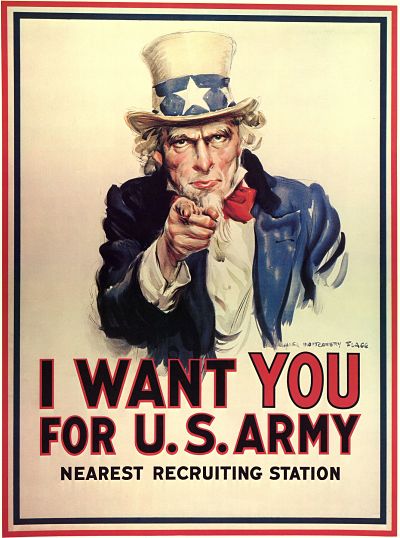 Uncle Sam poster from WW1