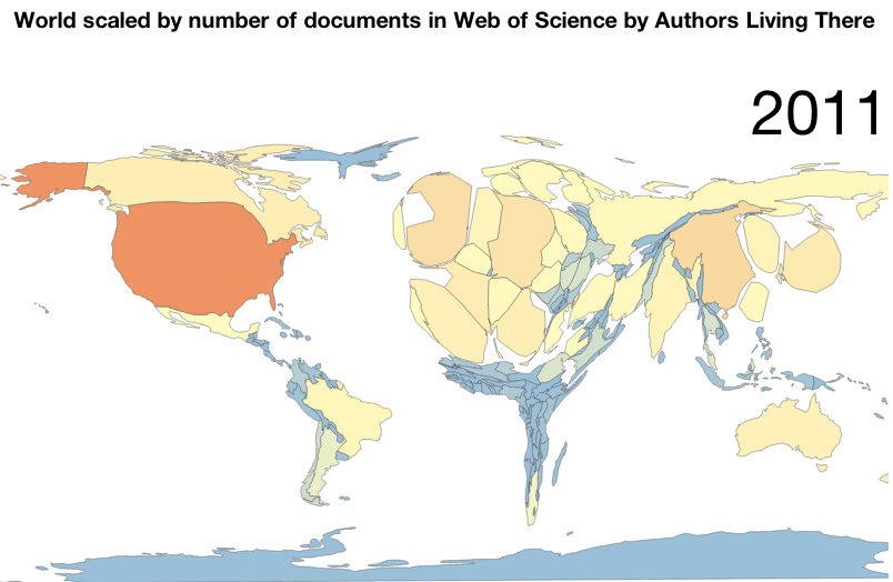 Web of Science authors mapped