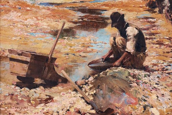 Discovery is a little easier when you know where to start looking. (Image: Detail from Walter Wither's "Panning for Gold," 1893)