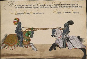Jousting knights