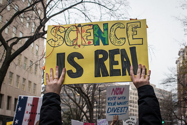 Pro-science protest sign