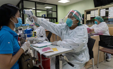 Healthcare workers at Thailand Bamrasnaradura Infectious Disease Institute