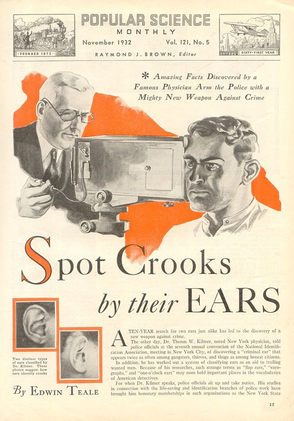 Popular Science: Spot Crooks by their Ears!