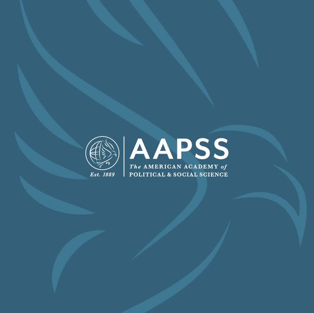 American Academy of Political and Social Science logo on field of blue