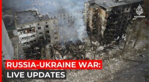 screenshot of Al Jazeera image of Ukraine destruction