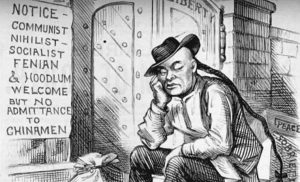 1882 cartoon showing anti-asian law
