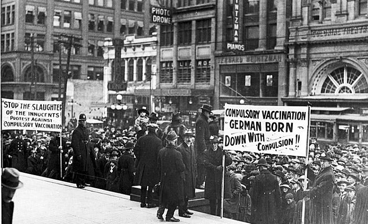 Anti-vaccine protest in 1919