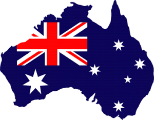 Australia flag outline