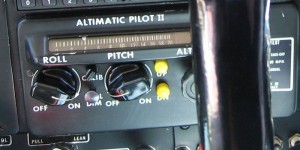 Autopilot control in a small plane