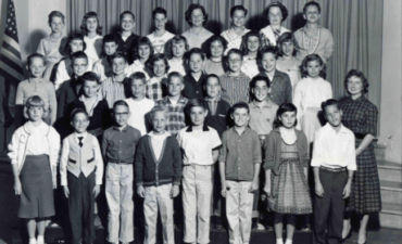 Group photo of 1950s students