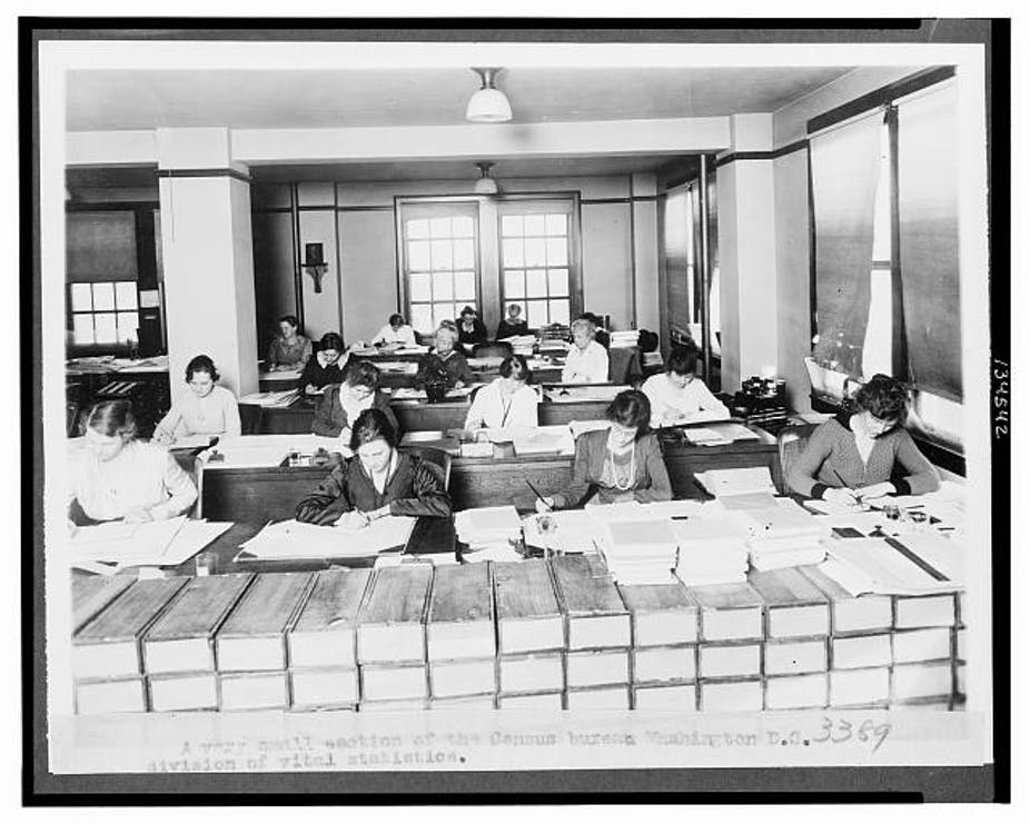 Census workers in early 1900s