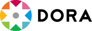 Full color logo for DORA, the Declaration on Research Assessment