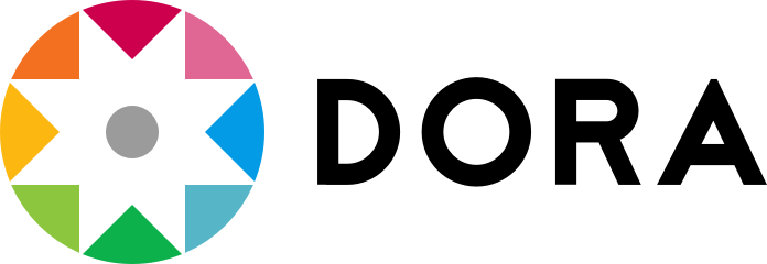 Full color logo for DORA, the Declaration on Research Assessment