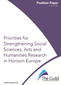 Cover of Priorities for Strengthening Social Sciences, Arts and Humanities Research in Horizon Europe position paper