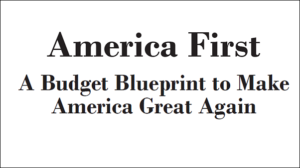 First page of Trump budget plan