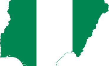 Nigerian flag shaped like outline of Nigeria's borders