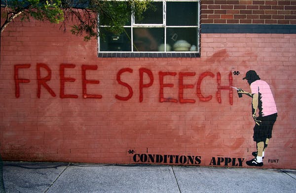 Free speech graffito