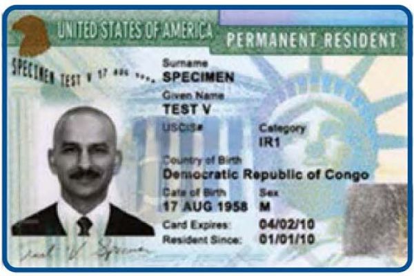 Green card sample