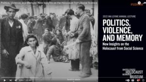 Opening cover slide for Politics, Violene and Memory: New Insights on the Holocaust from Social Science talk