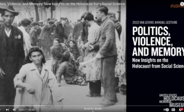 Opening cover slide for Politics, Violene and Memory: New Insights on the Holocaust from Social Science talk