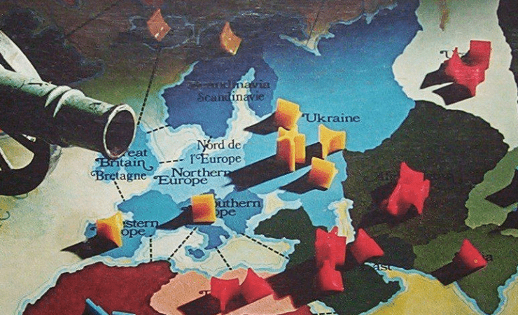 Image from old box game of risk shows Ukraine
