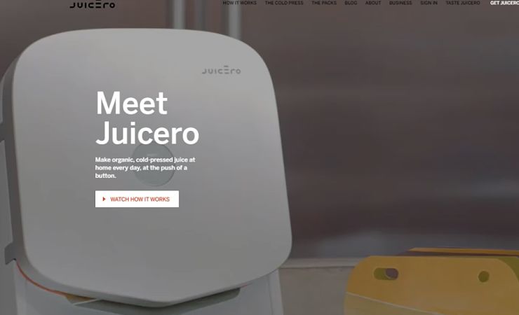 Juicero website screen capture