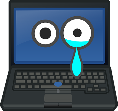 Crying laptop