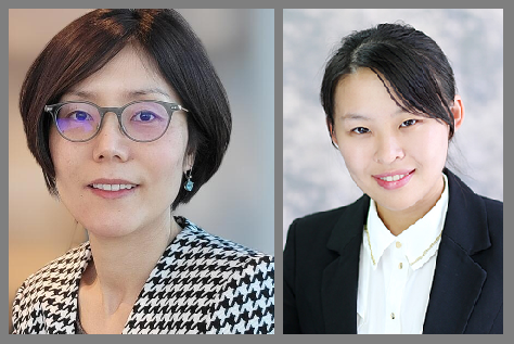 Professional headshots of Lori Qingyuan Yue and Jue Wang.