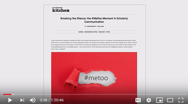 #MeToo: Tackling Harassment in Academic Publishing