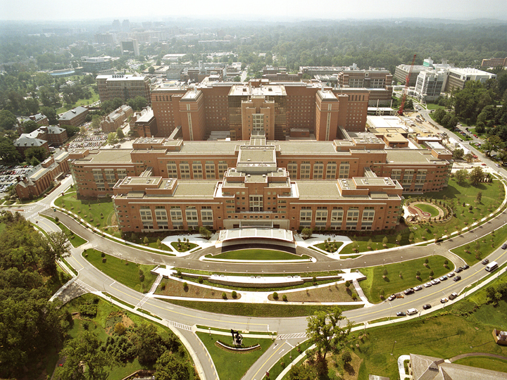 Aerial view of the National Institutes of Health campus