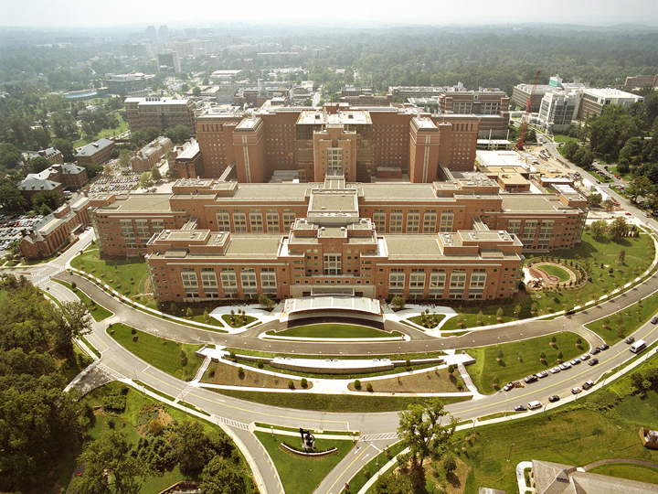 Aerial view of the National Institutes of Health  campus 