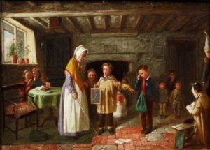 Old painting of schoolroom_opt