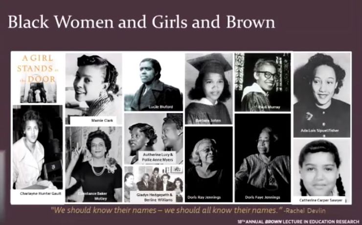 Montage of black and white photos of female civil rights champions