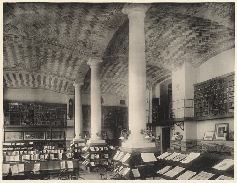 Old fashioned periodicals room