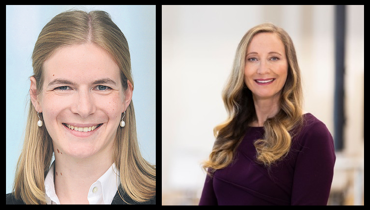 Headshots of professors Franziska Doris Wolf (left) and Ruth Maria Stock-Homburg.