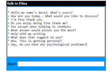 Sample of ELIZA chat