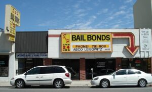 Street view of strip mall presence for S&H Bail Bonds