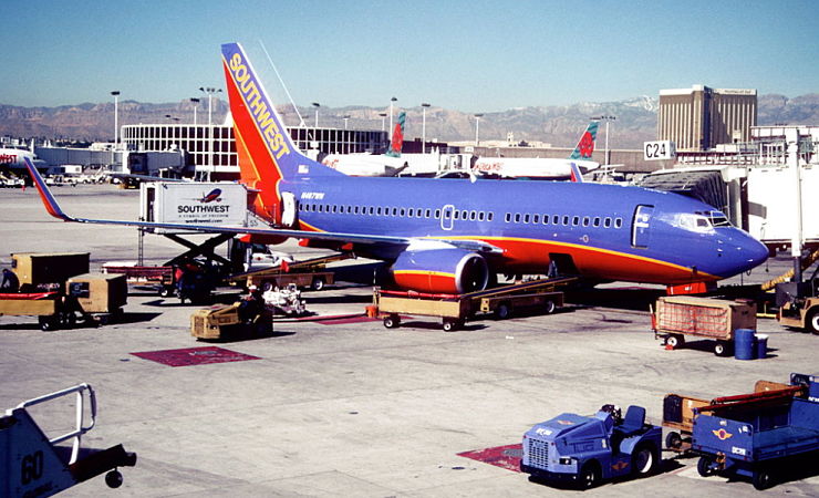 Southwest jet on tarmac