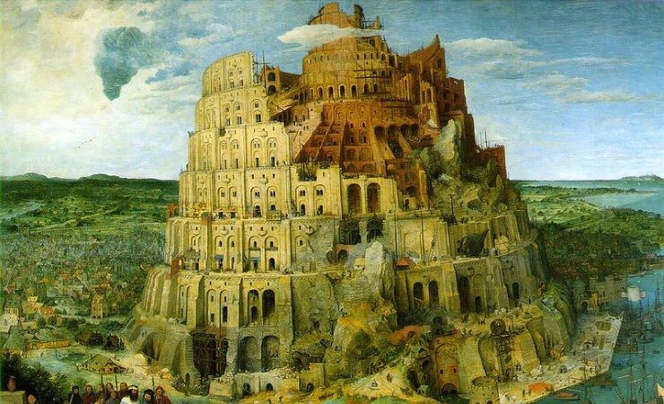 Painting of the Tower of Babel.