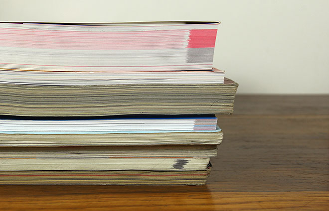 stack of academic journals