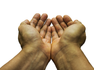 Hands open for help