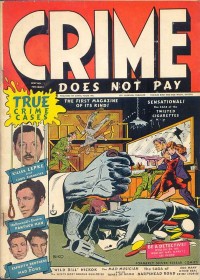 Lurid cover of 1942 true crime comic book