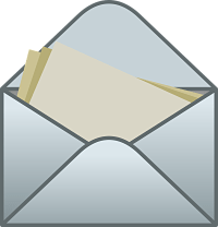 open envelope with letter inside